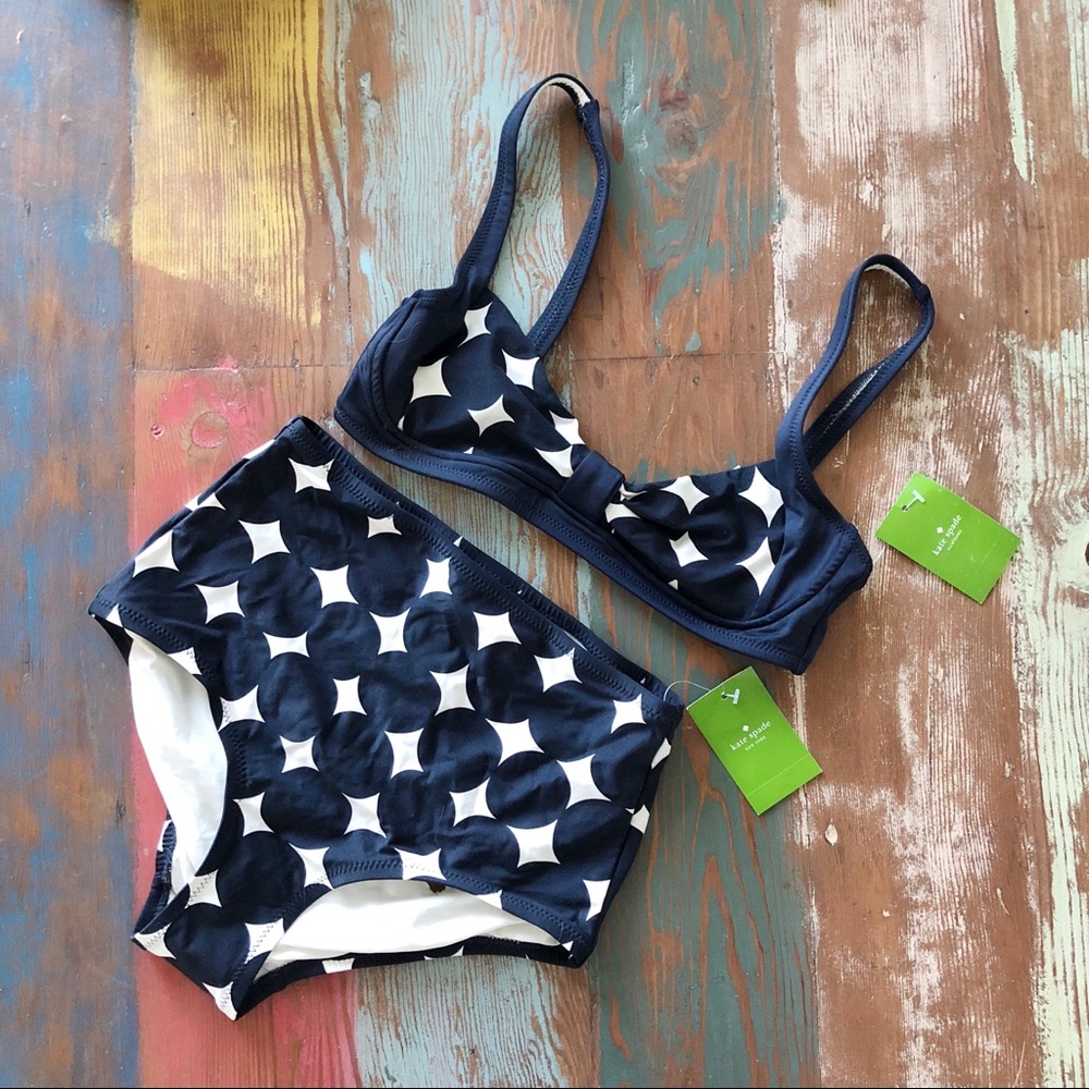 NWT Kate Spade High- Waisted Swim Suit